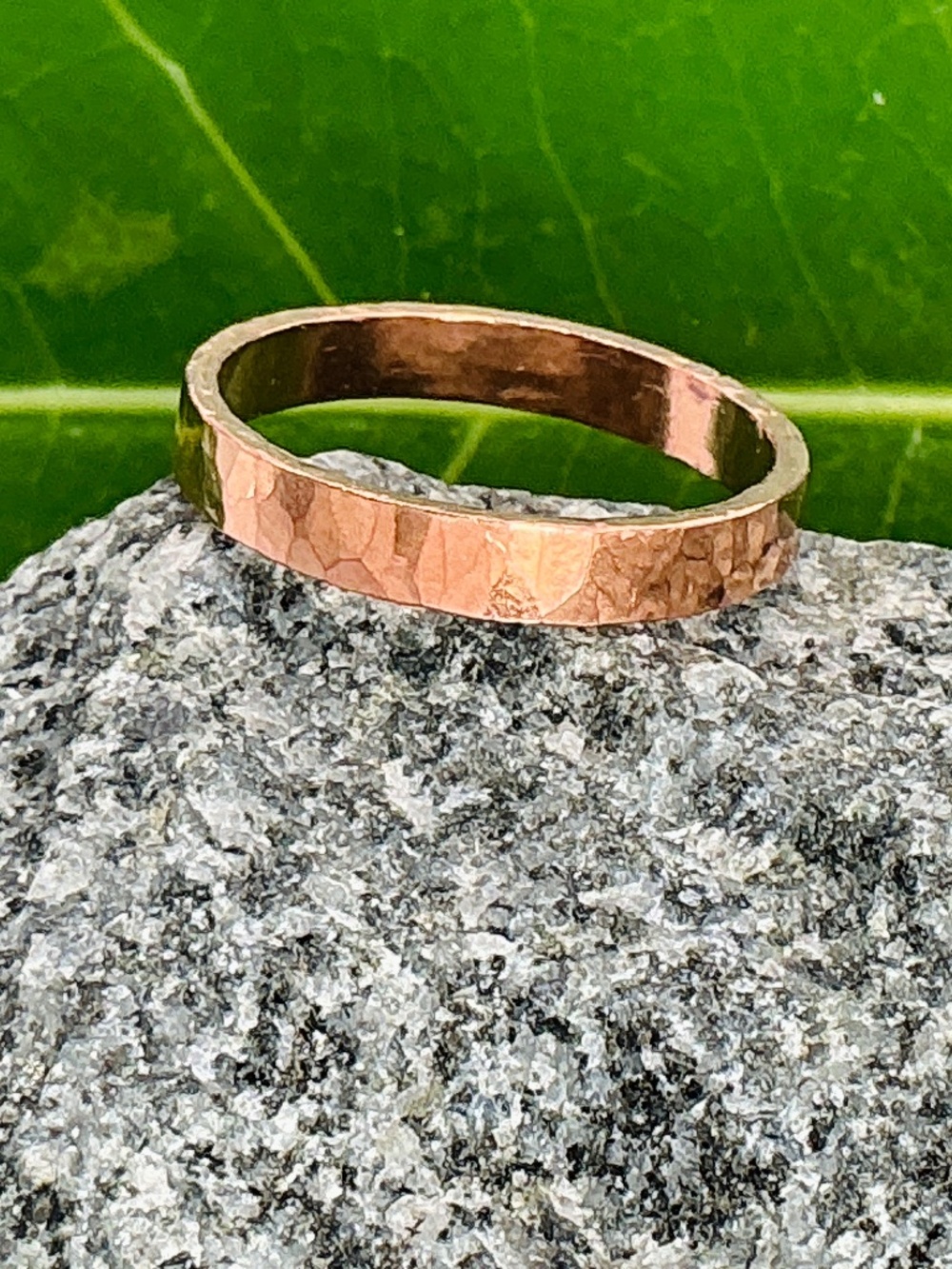 Raw Copper Ring Size 8 Band Jewelry Minimal Hammered Solid Handcrafted Made USA